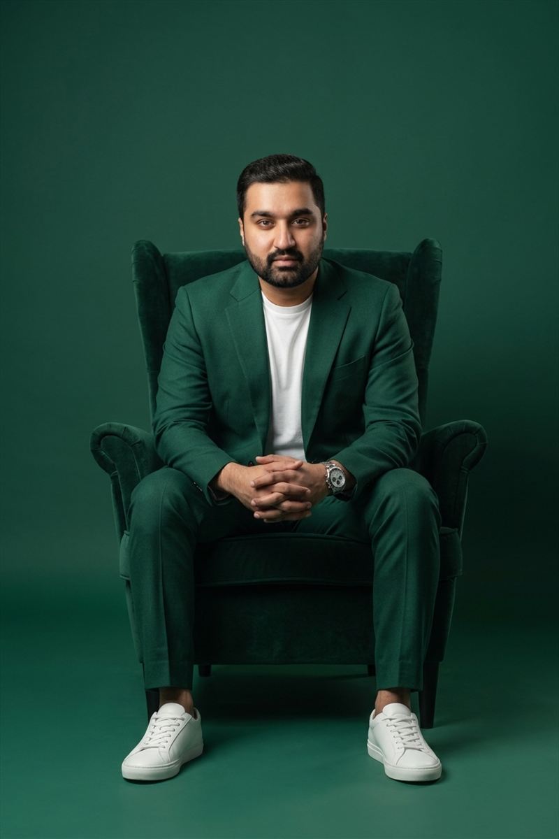 Haidar Mustafa, founder of Foundreco, photographed in Lahore